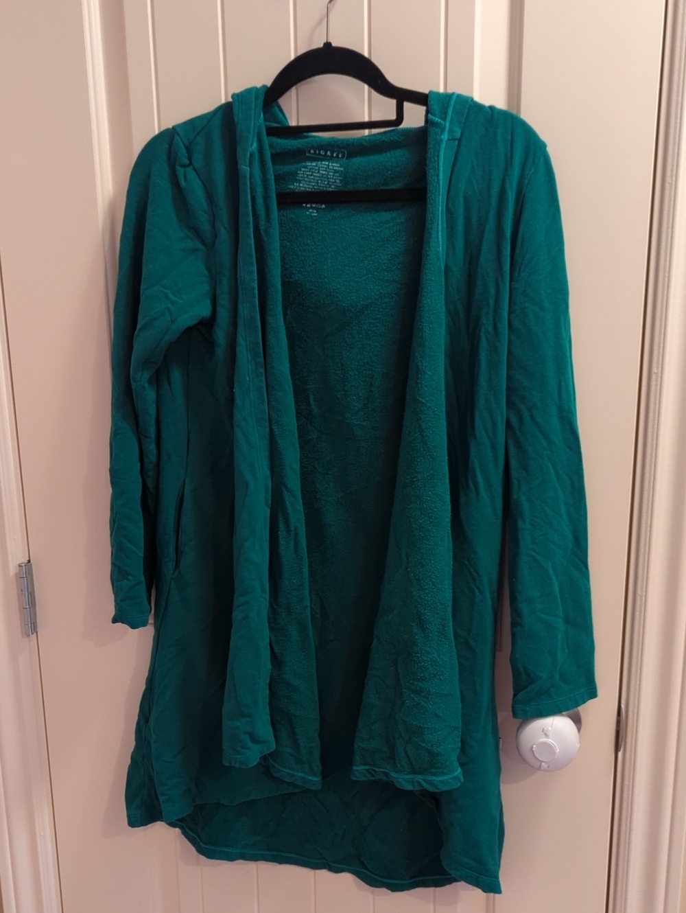 Kickee Sz.L Women’s Bamboo Hooded Cardigan Sweater - Teal